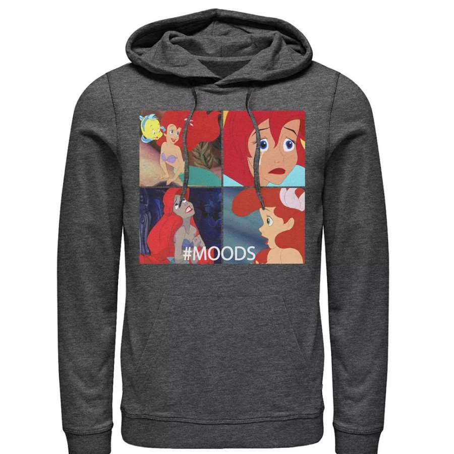 Tops * | Men'S Disney The Little Mermaid Ariel Mood Panels Hoodie