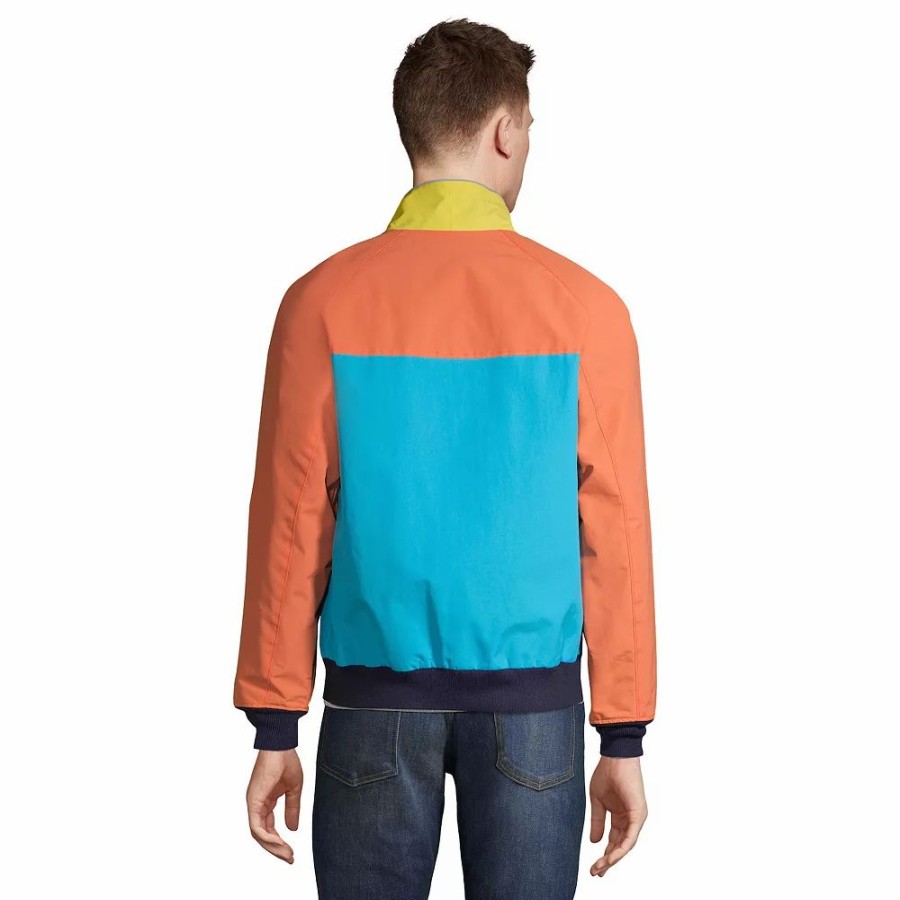 Outerwear * | Big & Tall Lands' End Lightweight Colorblock Squall Jacket