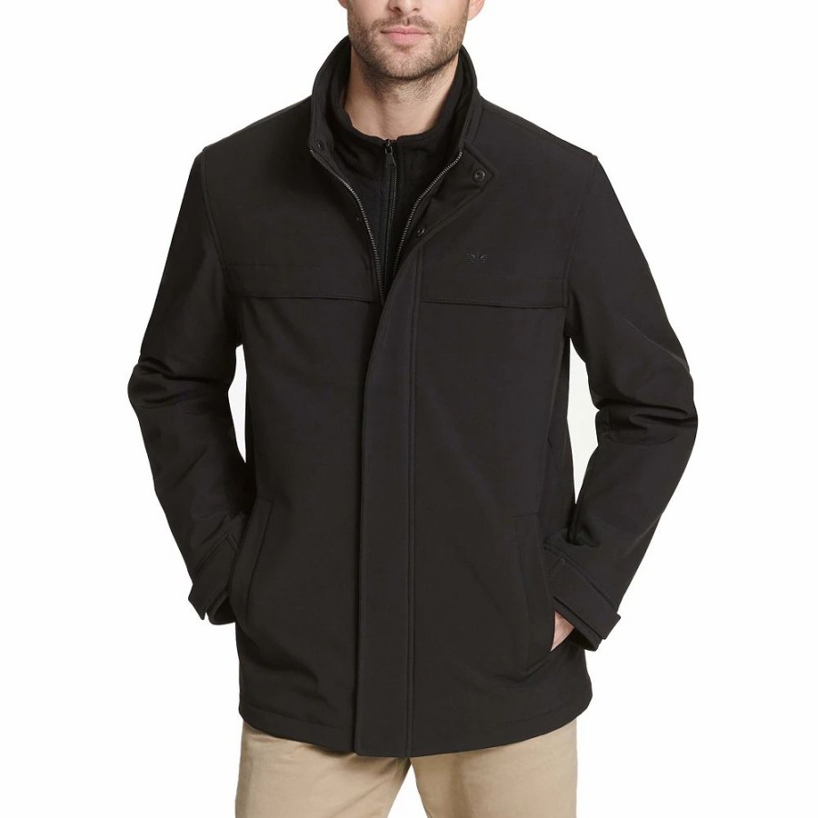 Outerwear * | Men'S Dockers Softshell Jacket With Quilted Bib