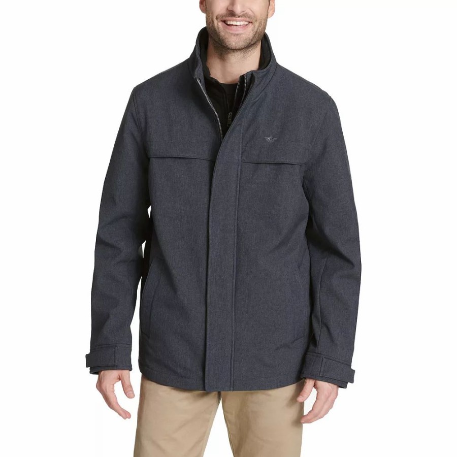 Outerwear * | Men'S Dockers Softshell Jacket With Quilted Bib