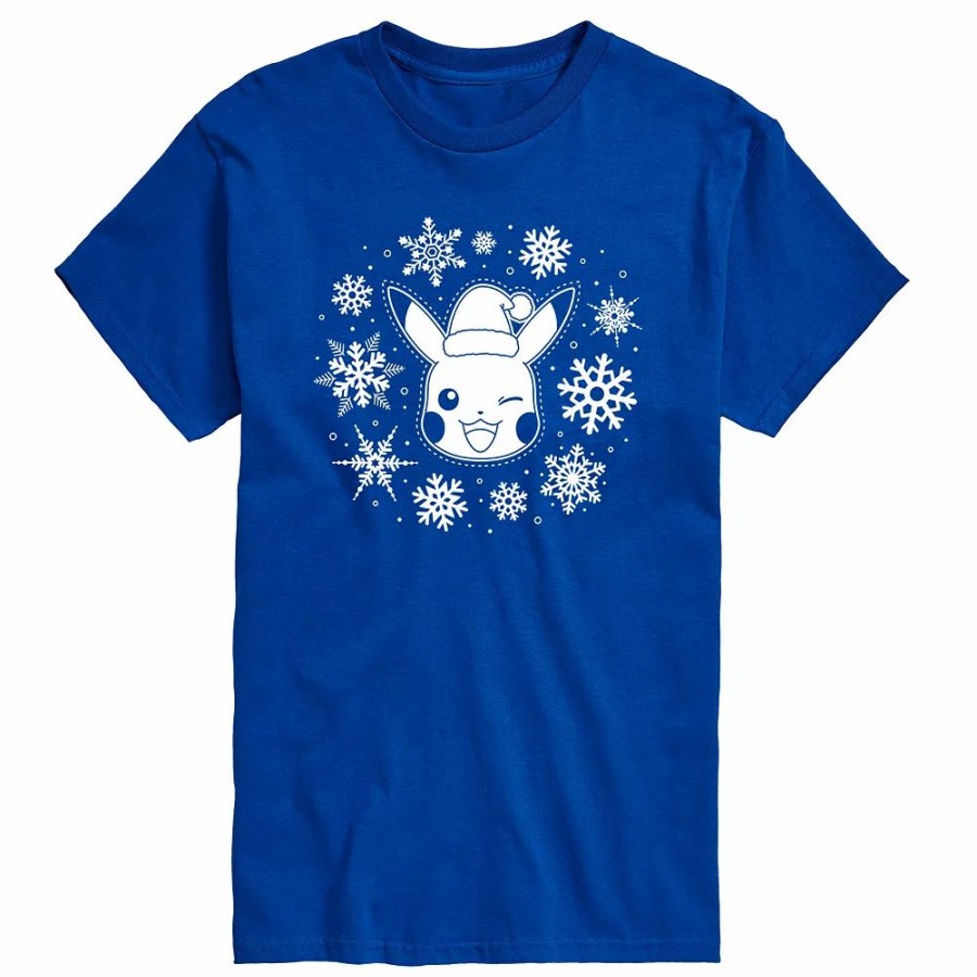 Tops * | Big & Tall Pokemon Snowflakes Tee