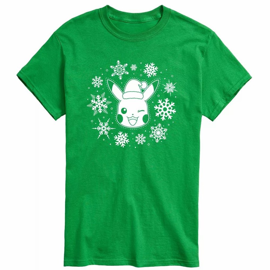 Tops * | Big & Tall Pokemon Snowflakes Tee