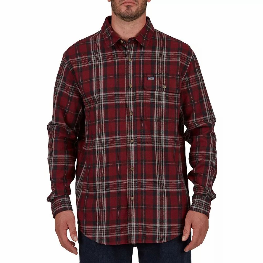 Tops * | Men'S Smith'S Workwear Buffalo Plaid Flannel Button-Down Shirt