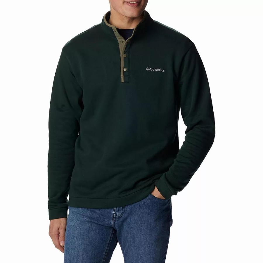 Tops * | Men'S Columbia Hart Mountain Half Snap Shirt