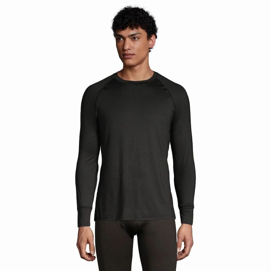 Underwear * | Big & Tall Lands' End Stretch Thermaskin Long Underwear Crewneck Base Layer Top