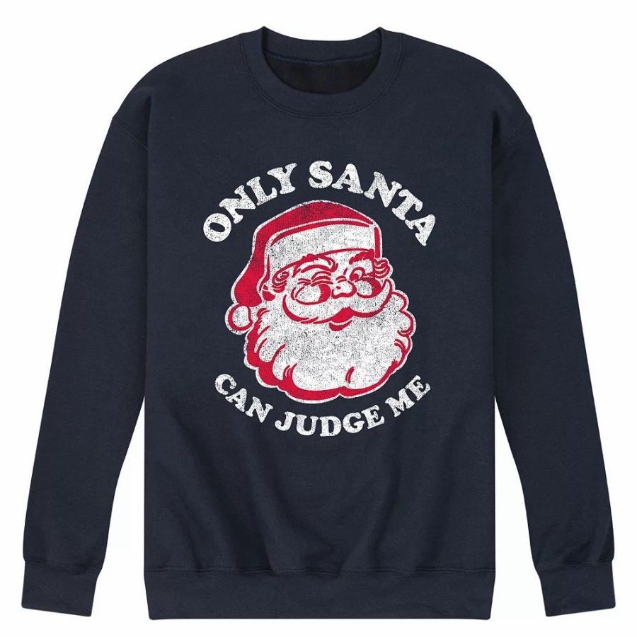 Tops * | Men'S Only Santa Can Judge Me Sweatshirt