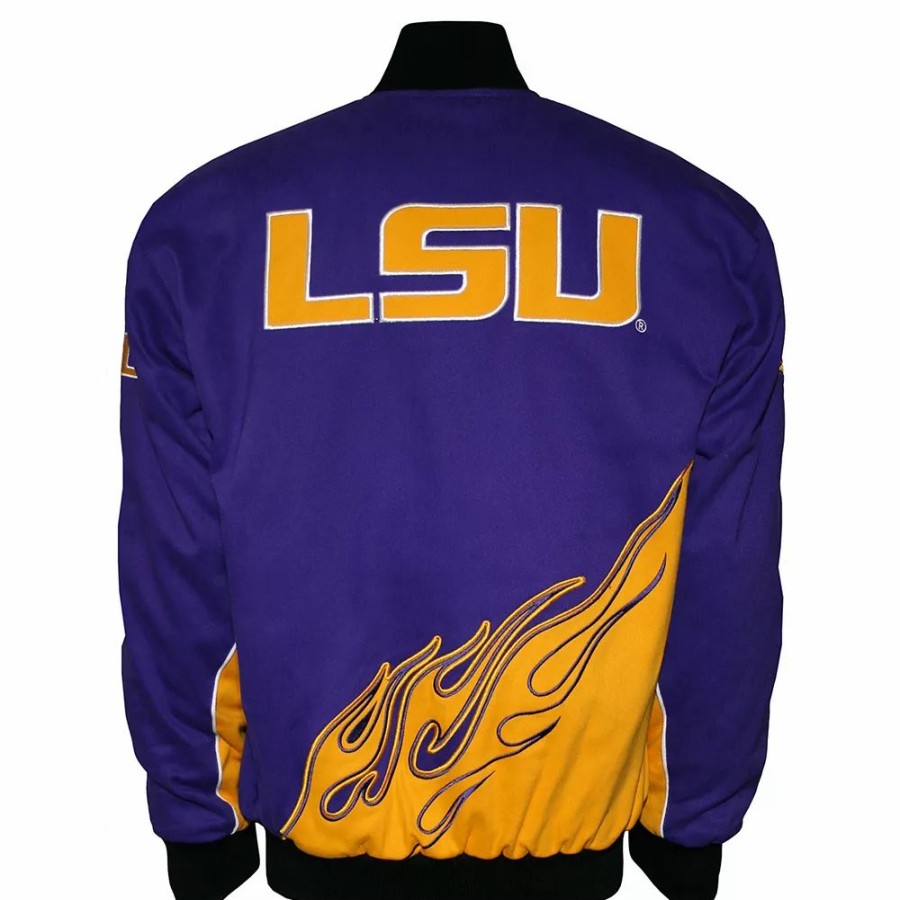 Outerwear * | Men'S Franchise Club Lsu Tigers Hot Route Twill Jacket