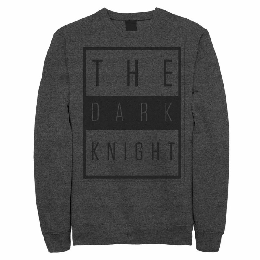 Tops * | Men'S Dc Comics Batman The Dark Knight Block Poster Sweatshirt