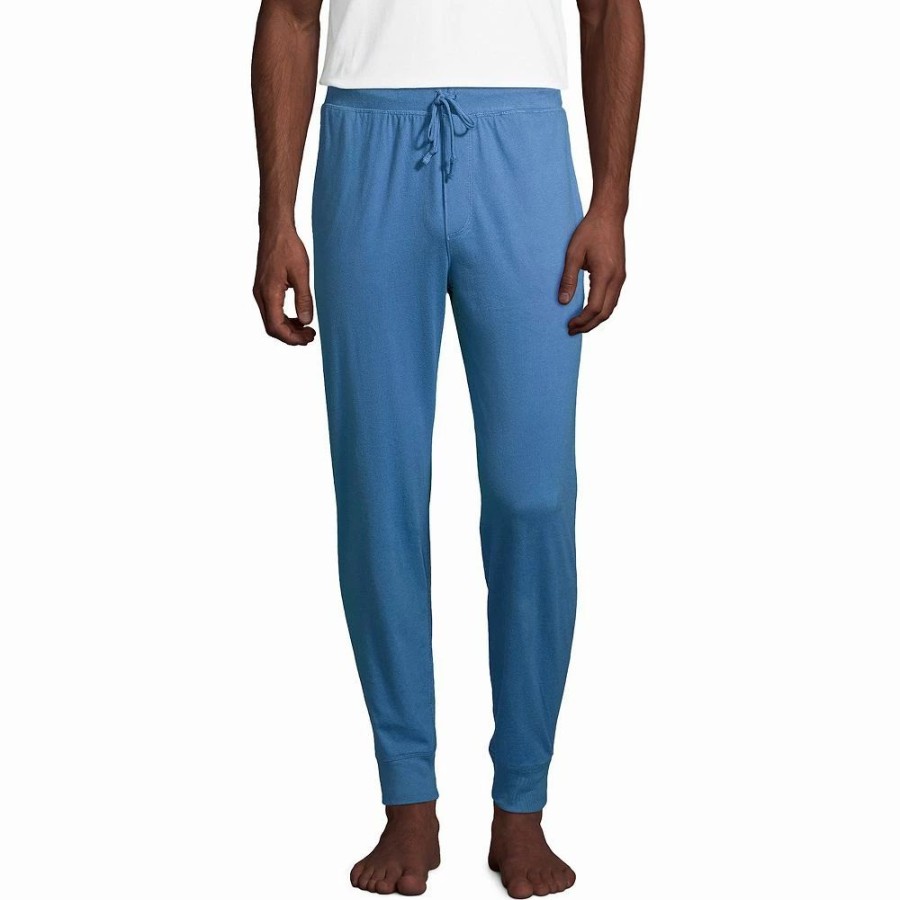 Bottoms * | Big & Tall Lands' End Knit Jersey Jogger Pajama Pants