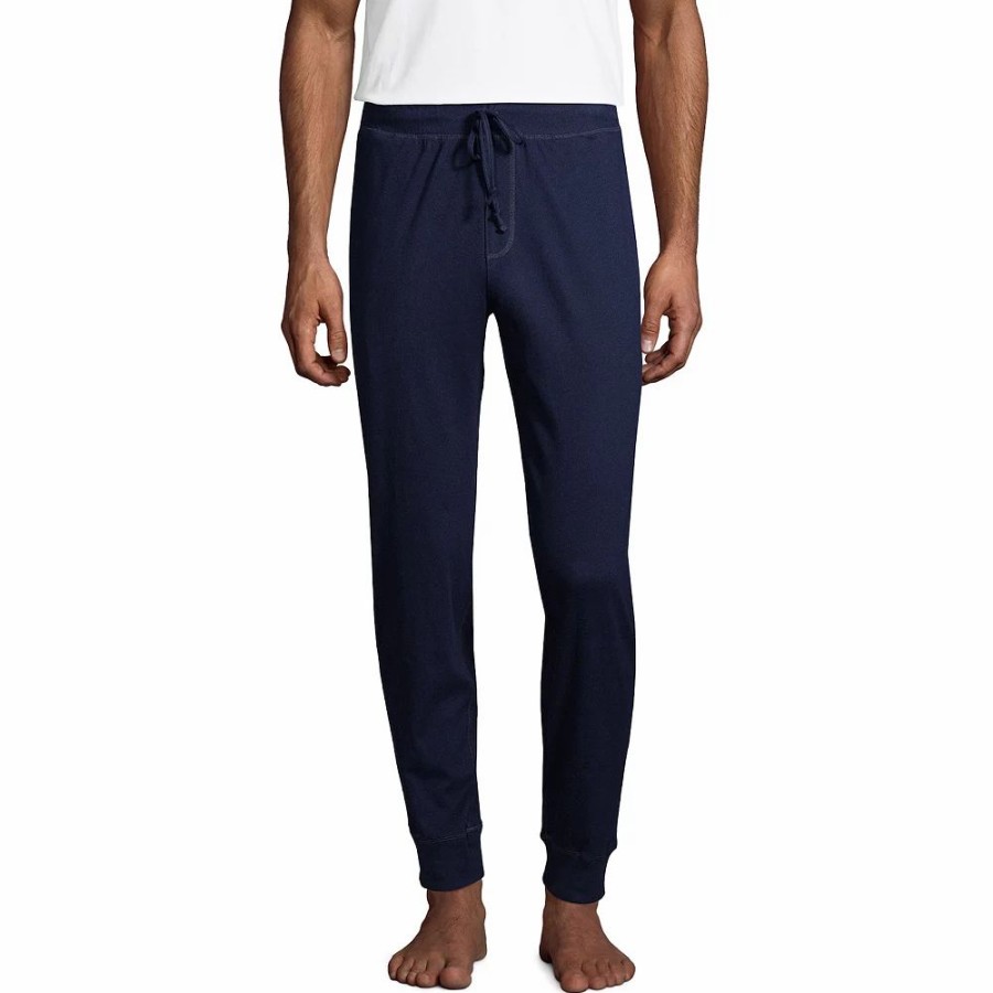 Bottoms * | Big & Tall Lands' End Knit Jersey Jogger Pajama Pants