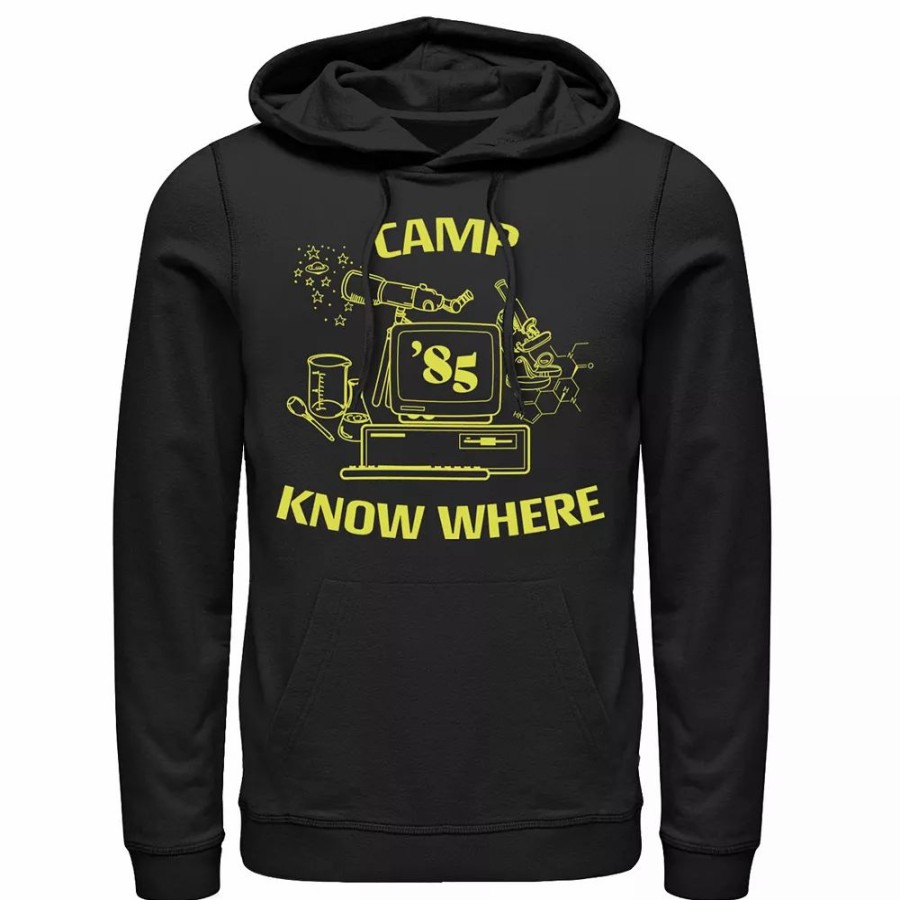 Tops * | Men'S Netflix Stranger Things Camp Know Where '85 Logo Hoodie