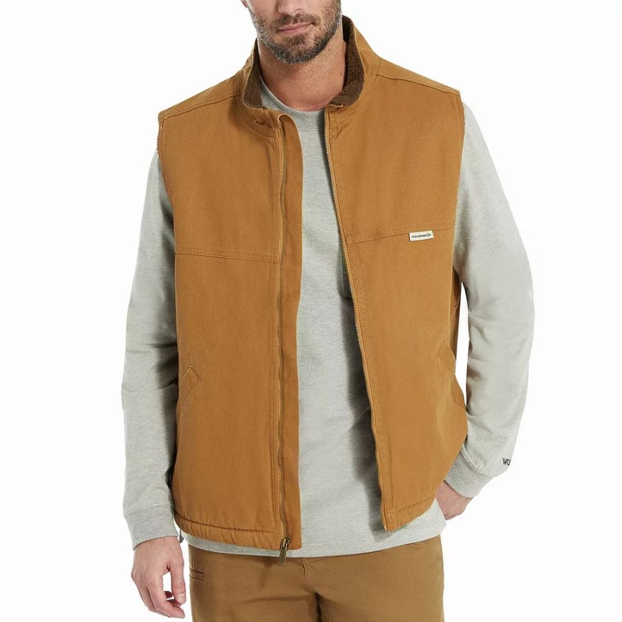 Tops * | Men'S Wolverine Upland Sherpa-Lined Vest