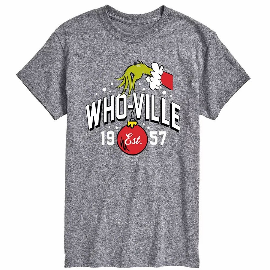 Tops * | Big & Tall Whoville Grinch Hand Tee