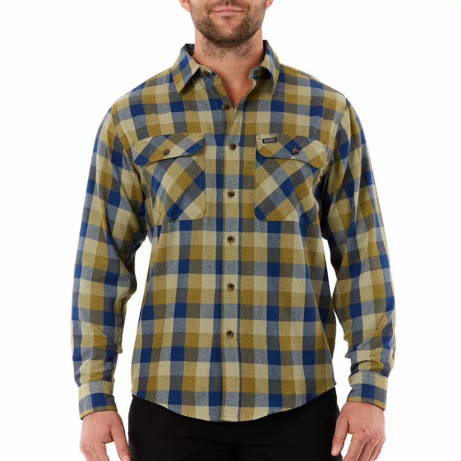 Tops * | Men'S Smith'S Workwear Regular-Fit Buffalo Plaid Two-Pocket Flannel Button-Down Shirt