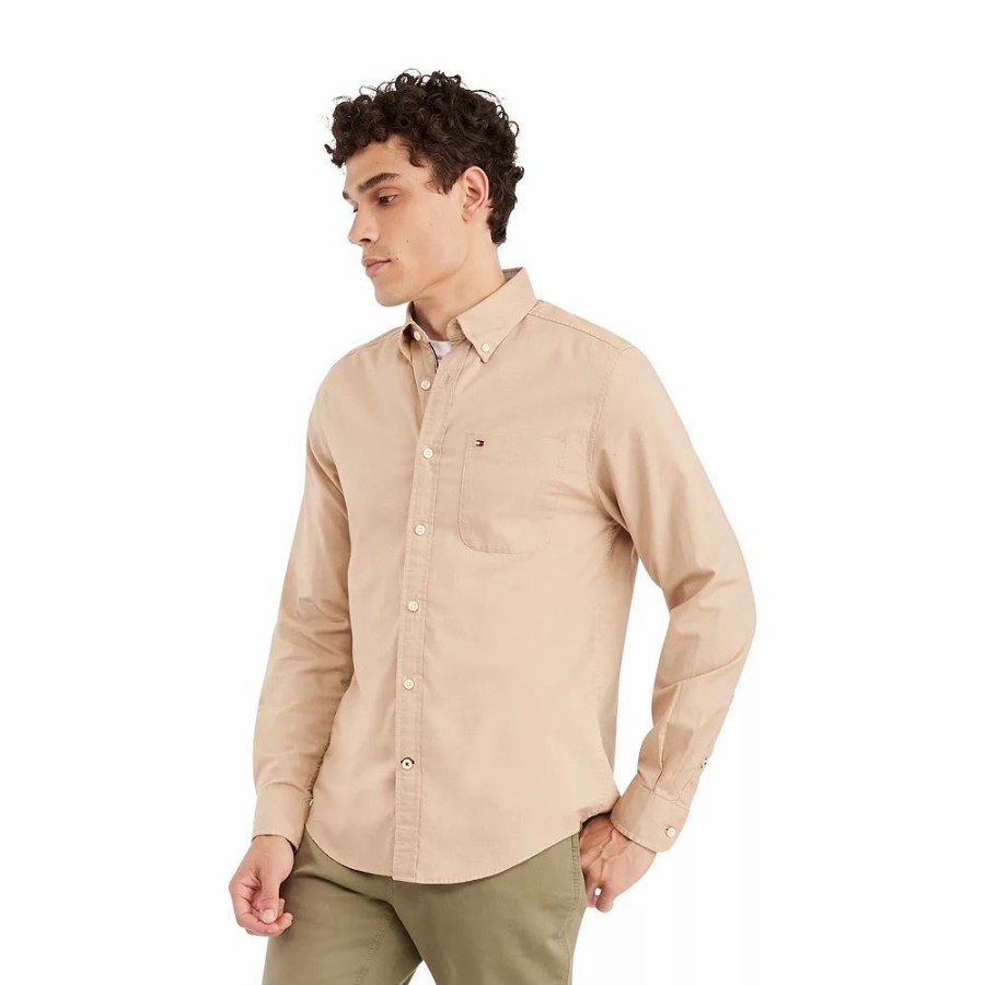 Tops * | Men'S Tommy Hilfiger Custom Fit Essential Stretch Oxford Shirt