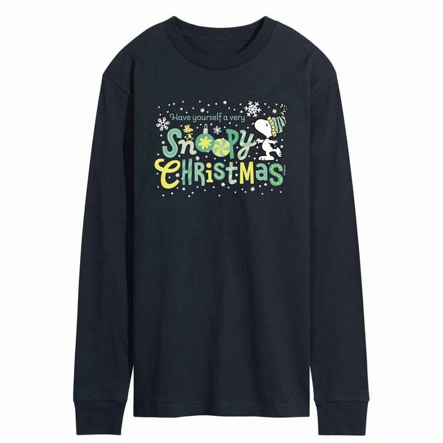 Tops * | Men'S Peanuts Christmas Tee