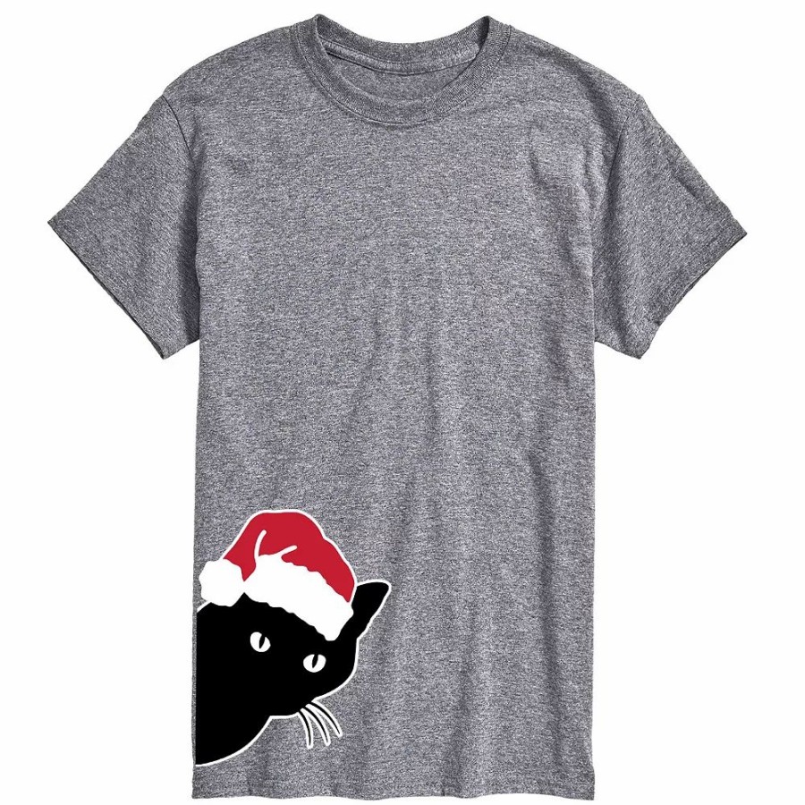 Tops * | Big & Tall Peeking Cat Tee