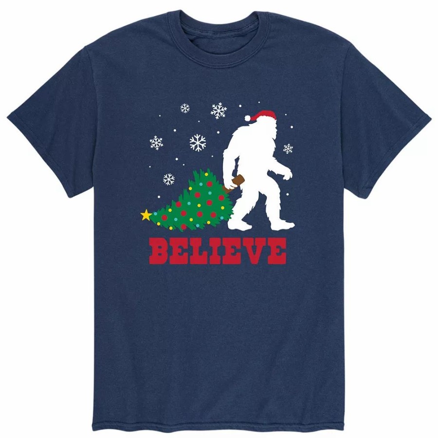 Tops * | Men'S Sasquatch Believe Christmas Tee