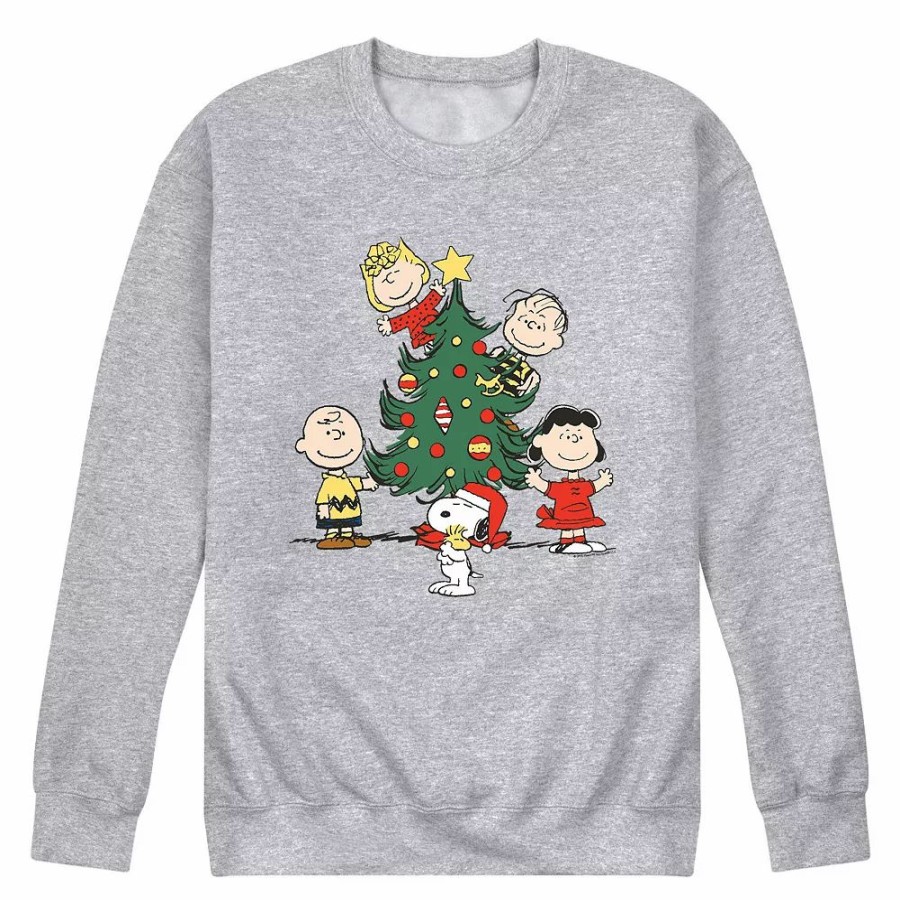 Tops * | Men'S Peanuts Oh Christmas Tree Sweatshirt