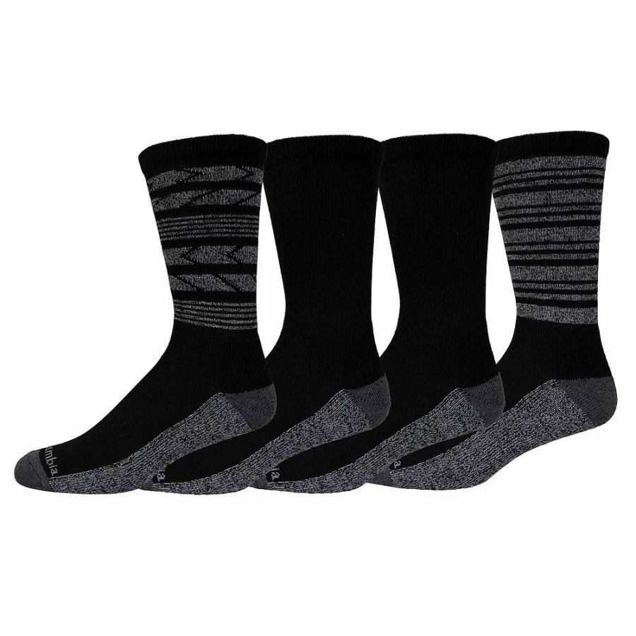 Socks & Hosiery * | Men'S Columbia Lifestyle Cushioned Arch Support Pattern Crew Socks