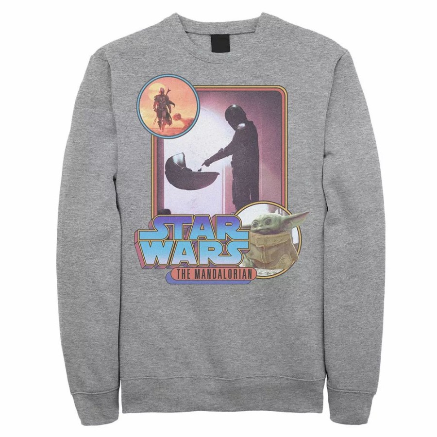 Tops * | Men'S Star Wars: The Mandalorian Retro Style Portrait Sweatshirt