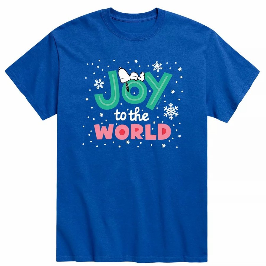 Tops * | Men'S Peanuts Joy To World Tee