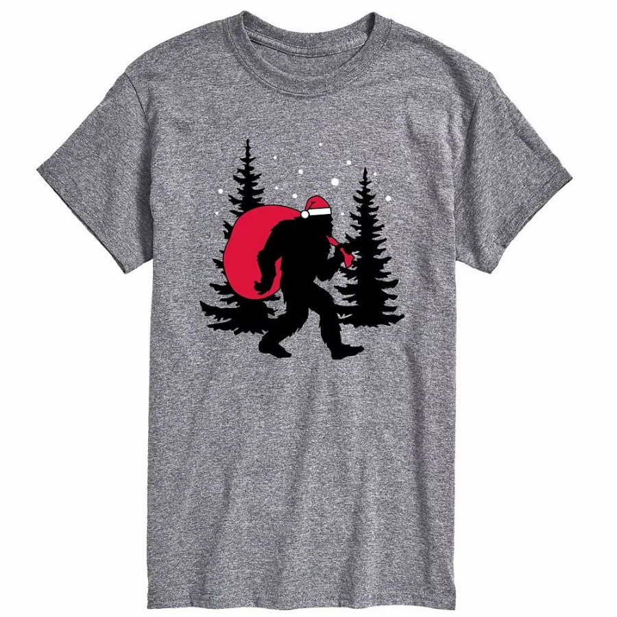 Tops * | Big & Tall Sasquatch Santa Tee