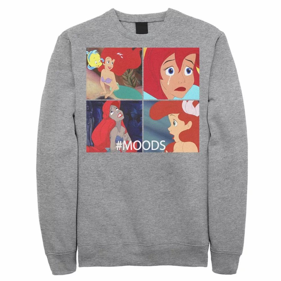 Tops * | Men'S Disney The Little Mermaid Ariel Mood Panels Sweatshirt