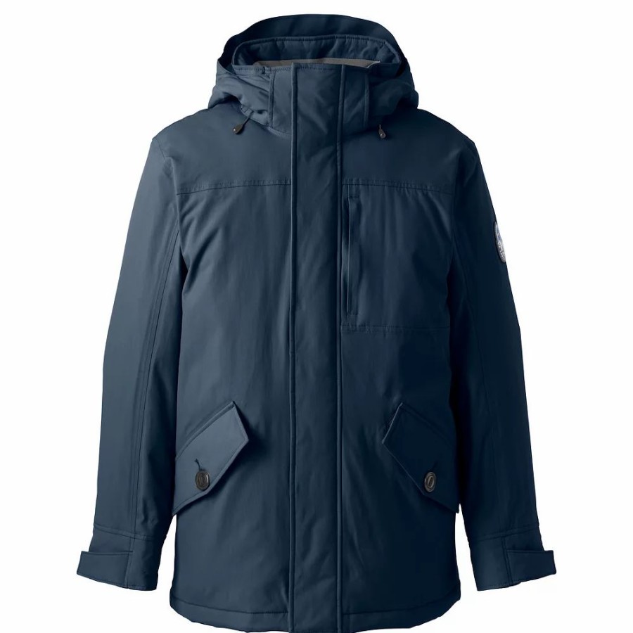 Outerwear * | Men'S Lands' End Waterproof Squall Stadium Long Coat