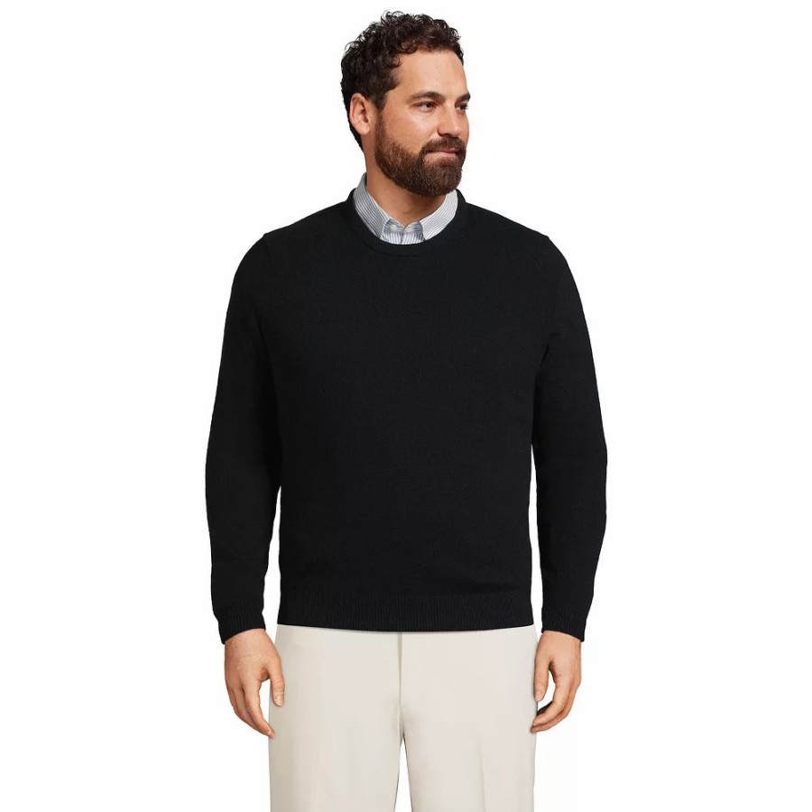 Tops * | Big & Tall Lands' End Fine Gauge Cashmere Sweater