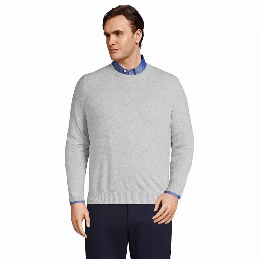 Tops * | Big & Tall Lands' End Fine Gauge Cashmere Sweater