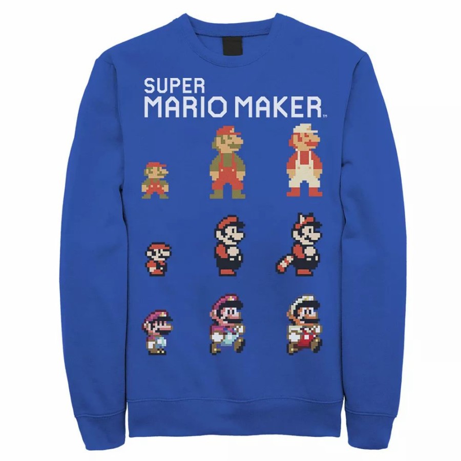 Tops * | Men'S Nintendo Mario Character Evolution Sweatshirt