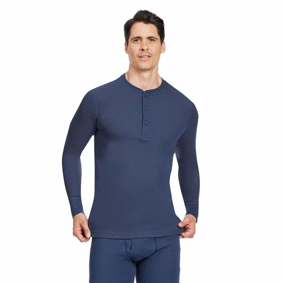 Underwear * | Men'S Eddie Bauer Midweight Waffle Henley