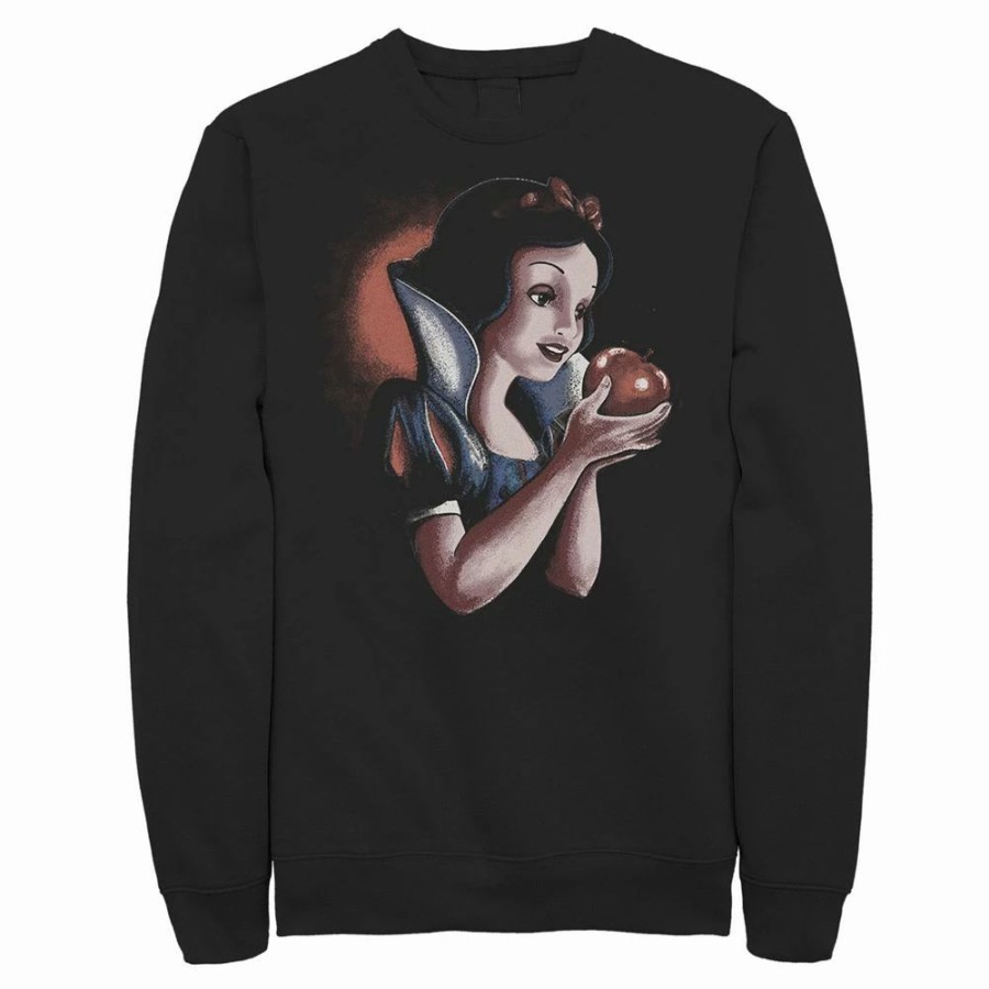 Tops * | Men'S Disney Snow White Distressed Apple Portrait Sweatshirt