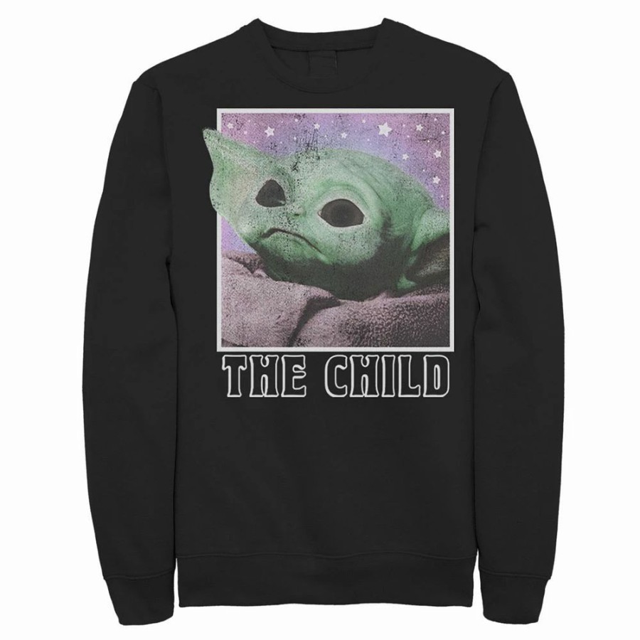 Tops * | Men'S Star Wars The Mandalorian The Child Galaxy Star Gaze Sweatshirt