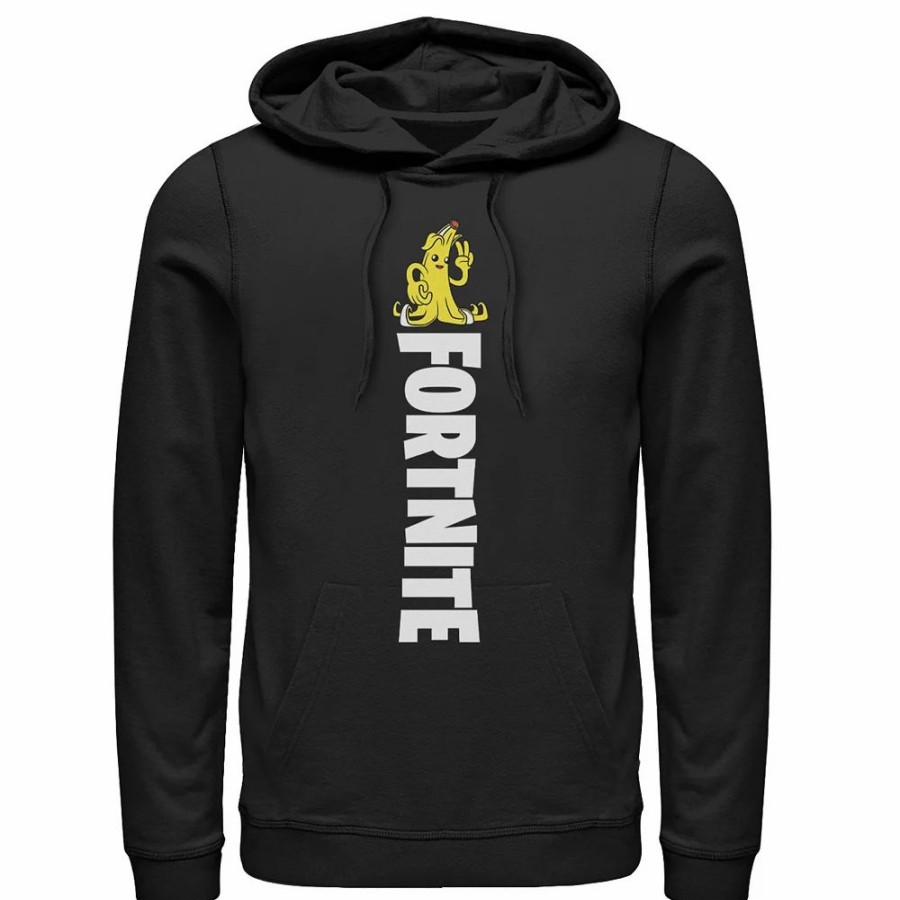 Tops * | Men'S Fortnite Peely Peace Sign Portrait Hoodie