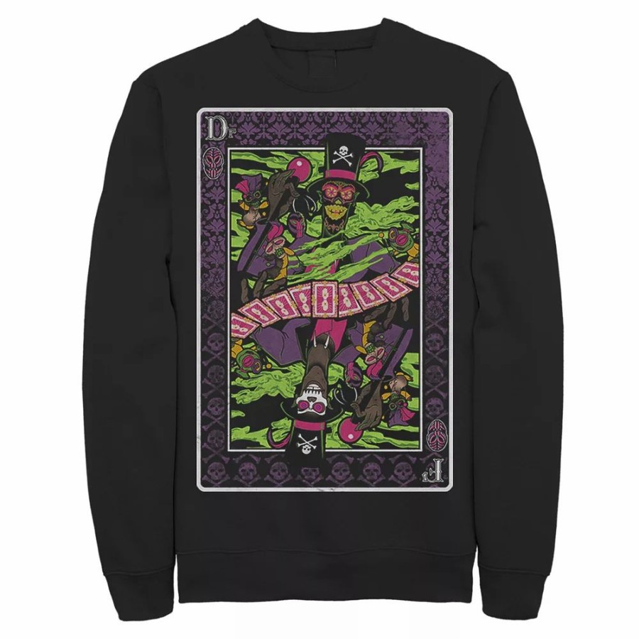 Tops * | Men'S Disney Villains Dr. Facilier Playing Card Sweatshirt