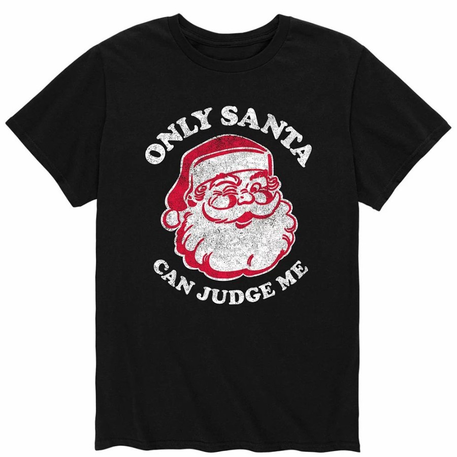 Tops * | Men'S Only Santa Can Judge Me Tee