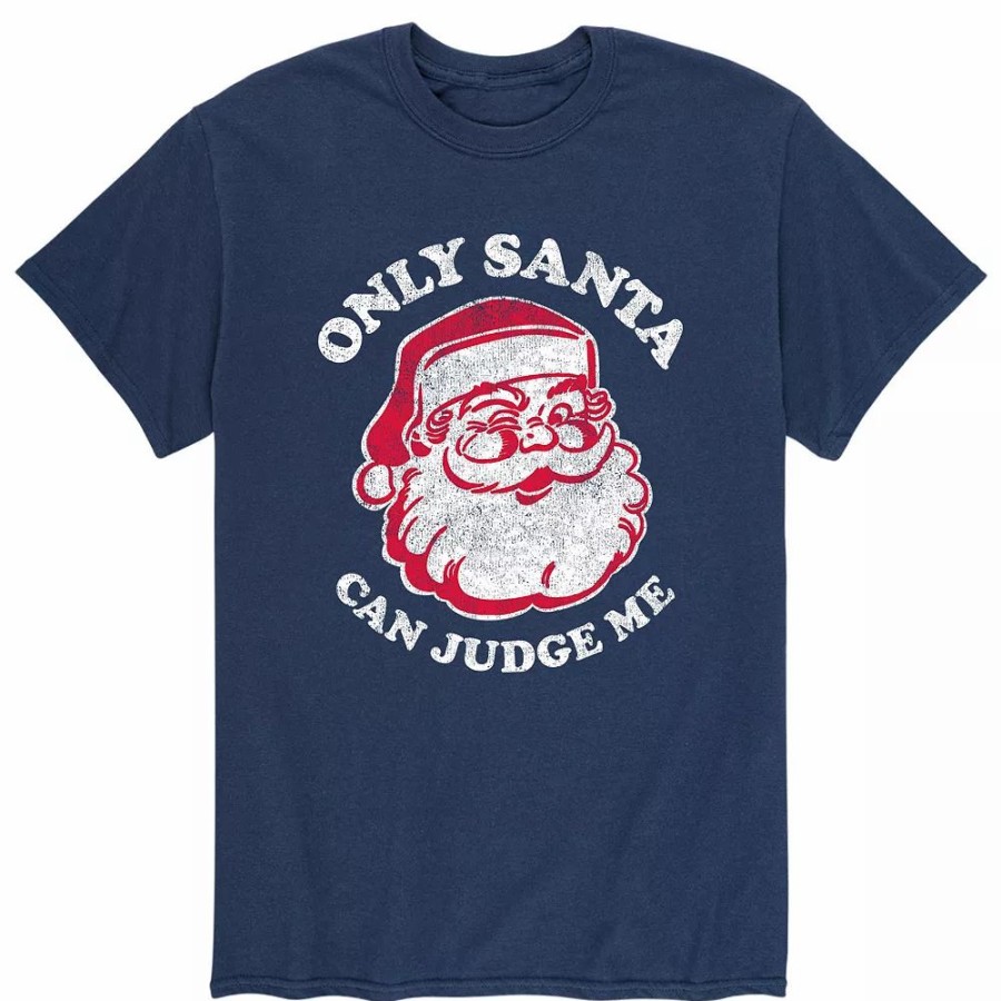 Tops * | Men'S Only Santa Can Judge Me Tee