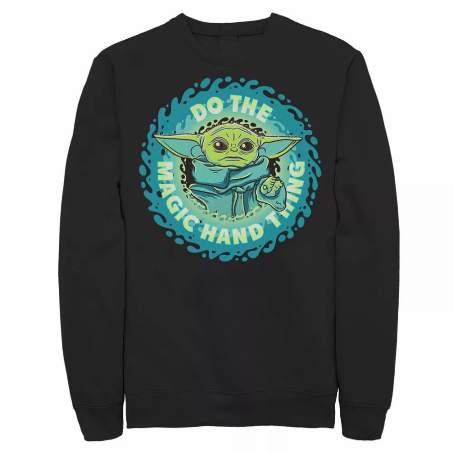 Tops * | Men'S Star Wars: The Mandalorian The Child Do The Magic Hand Thing Sweatshirt