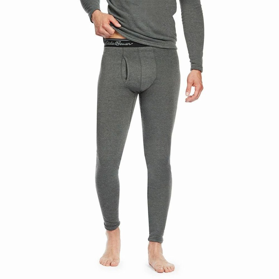 Underwear * | Men'S Eddie Bauer Heavyweight Baselayer Fleeced Merino Wool Pants