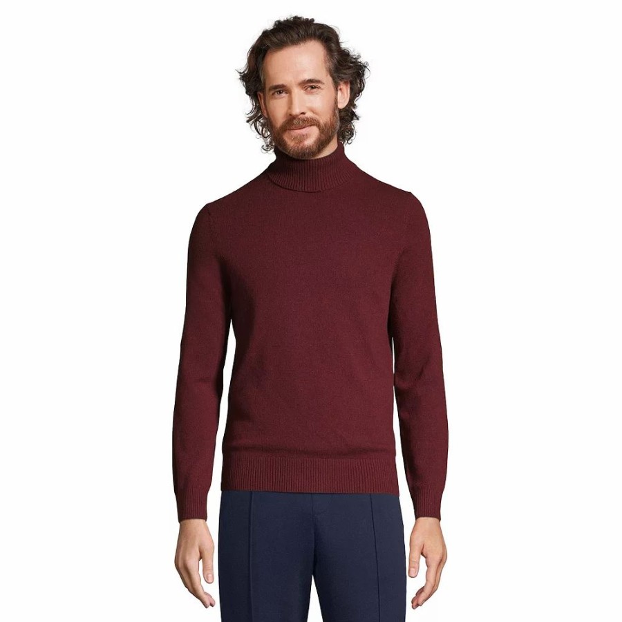 Tops * | Men'S Lands' End Cashmere Turtleneck Sweater