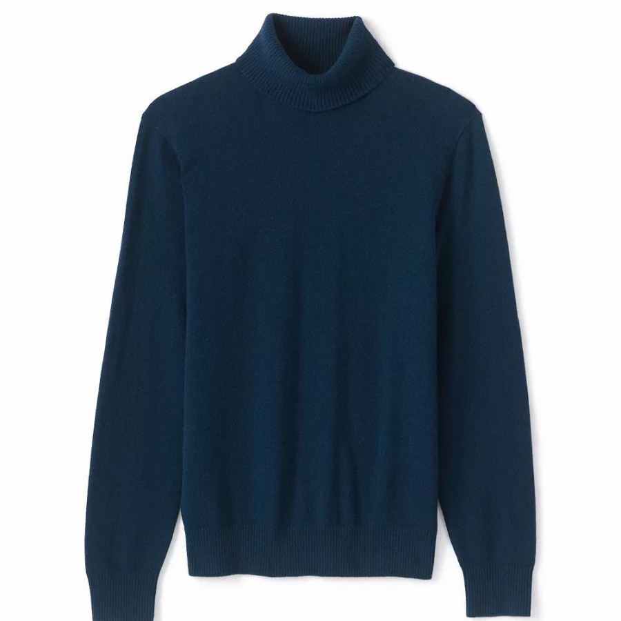 Tops * | Men'S Lands' End Cashmere Turtleneck Sweater