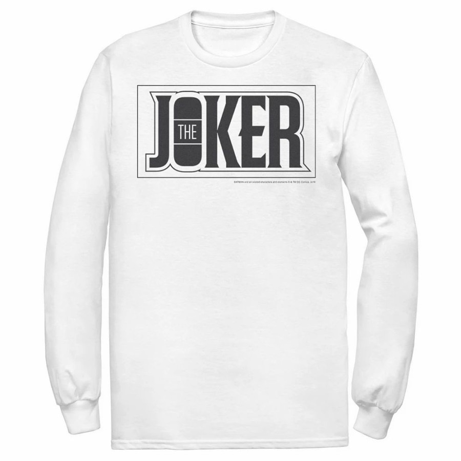 Tops * | Men'S Dc Comics The Joker Bold Text Poster Tee