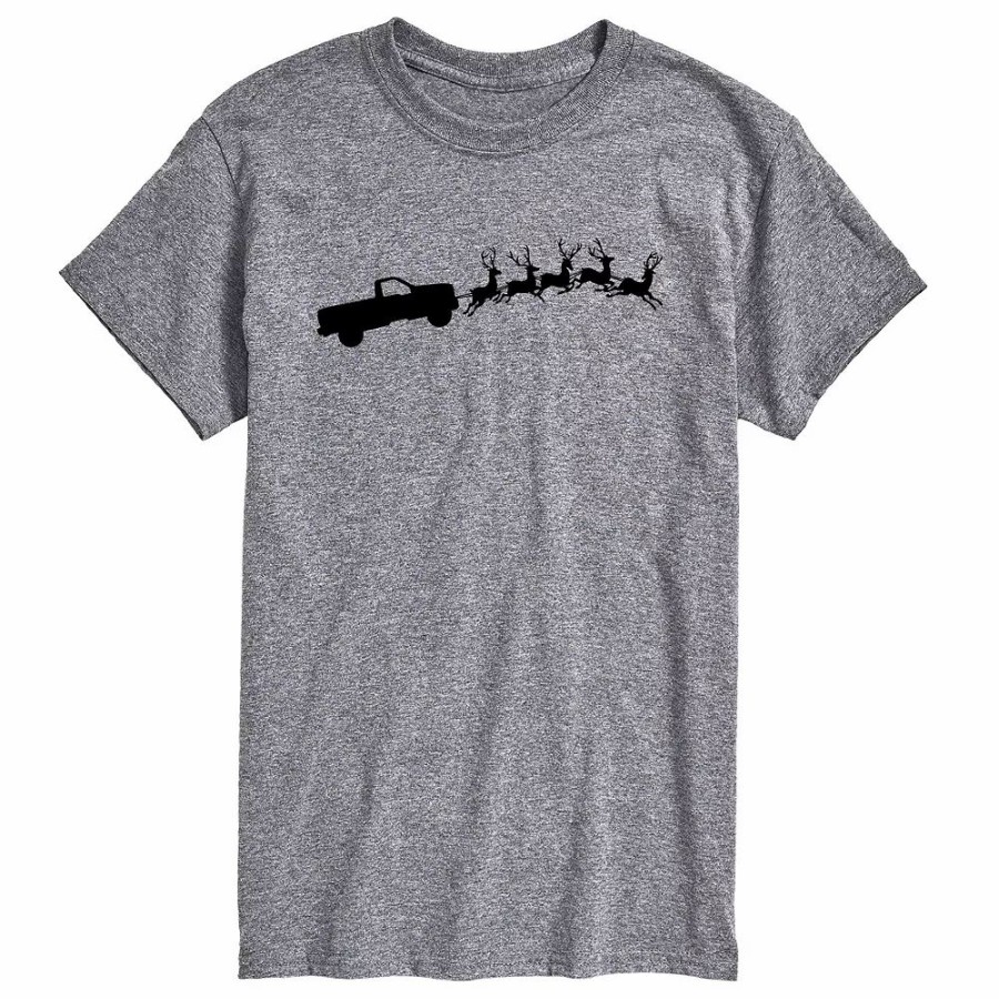 Tops * | Big & Tall Truck Santa Sleigh Tee