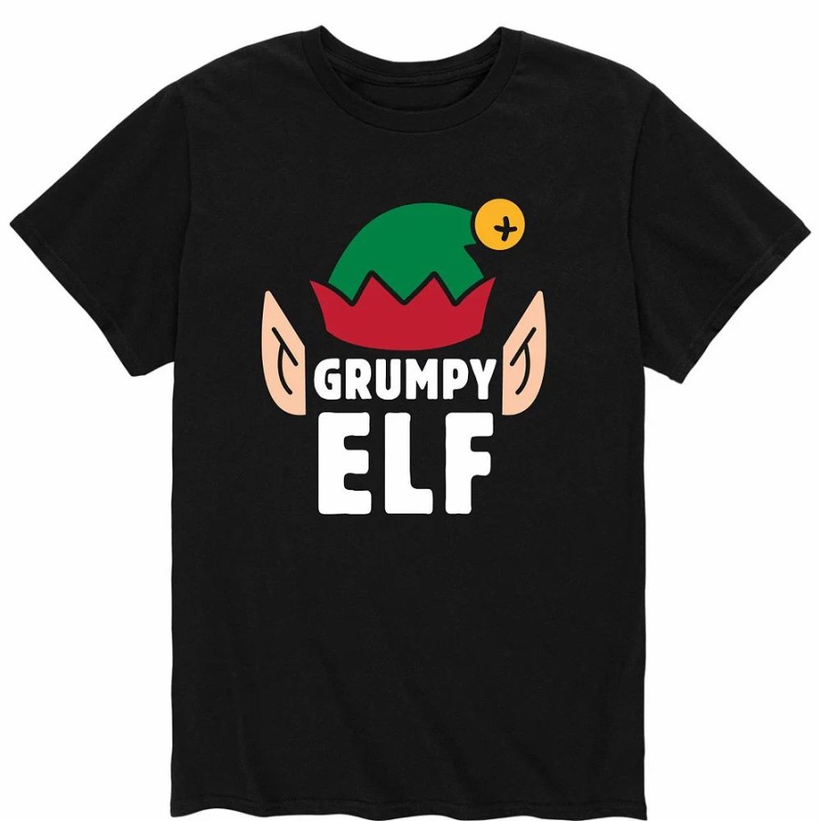 Tops * | Men'S Grumpy Elf Tee