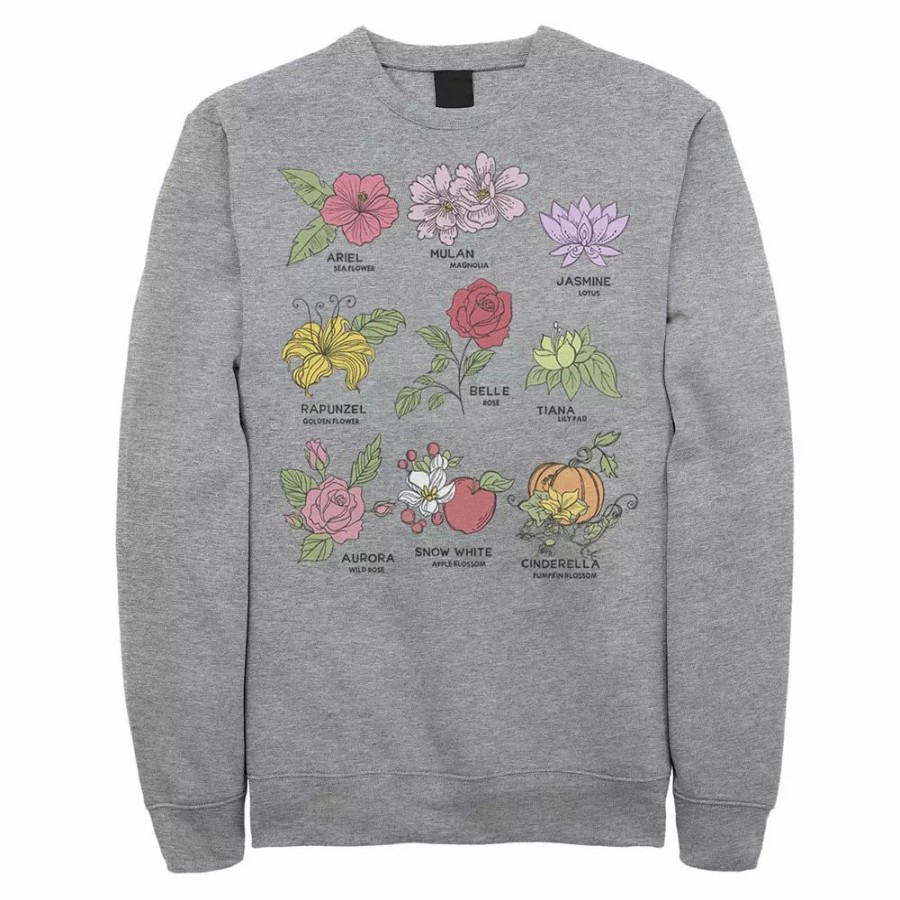 Tops * | Men'S Disney Princesses Types Of Flowers Sweatshirt