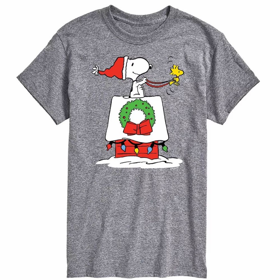 Tops * | Men'S Peanuts House Sleigh Tee