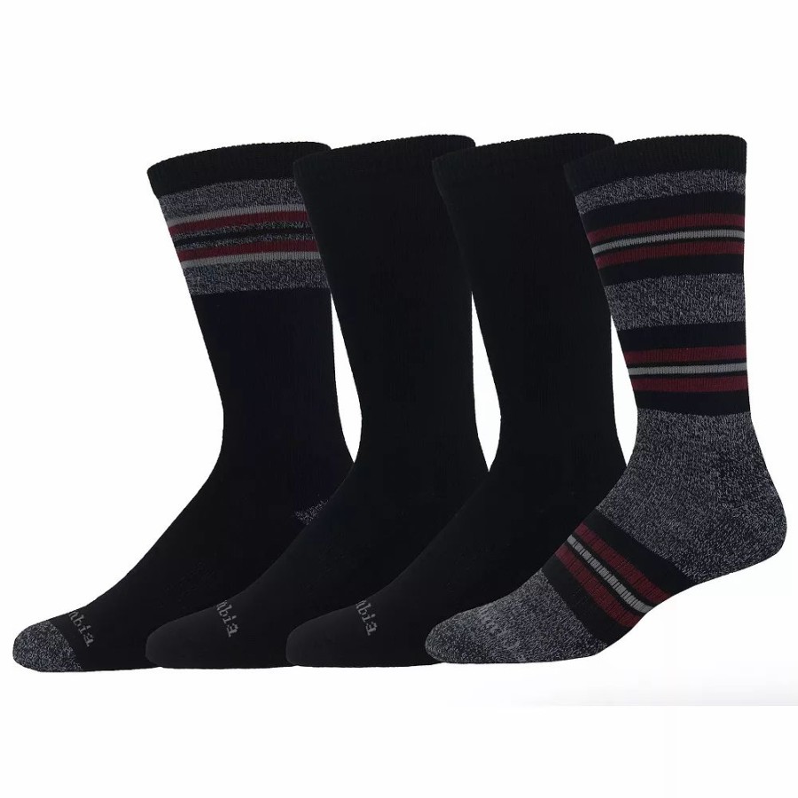 Socks & Hosiery * | Men'S Columbia 4-Pack Space-Dye Crew Socks