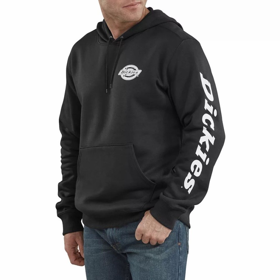 Outerwear * | Big & Tall Dickies Sleeve Logo Fleece Pullover Hoodie